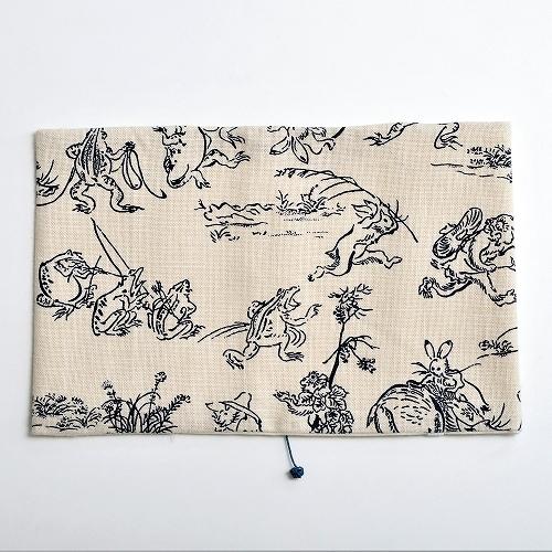 CONCISE ブックカバー 布 布のブックカバー 鳥獣戯画 生成 文庫・A6 綿