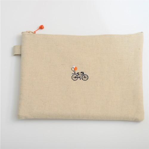 布のポーチ サイズ (約)W230mm×H160mm 材質:綿・麻 日本製 | ブランド登録なし | 05