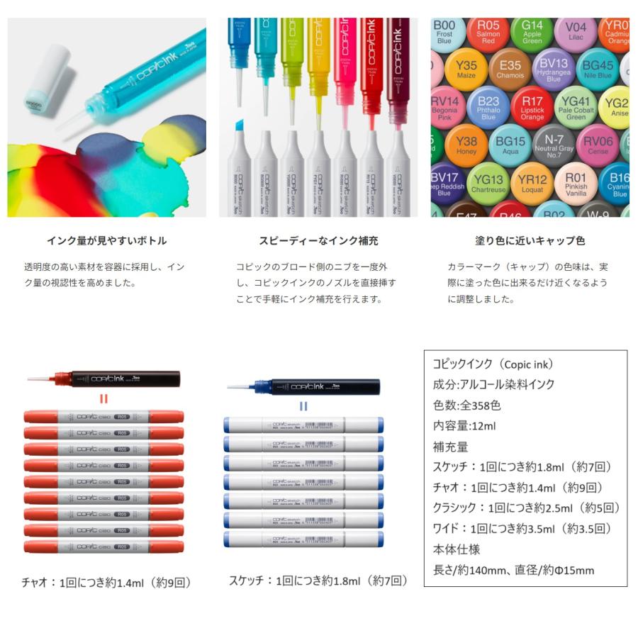 コピックインク B 青 ブルー コピック 補充 インク COPIC Blue B32 B34 B37 B39 B41 B45 B52 B60 B63 B66 B69 B79 B91 B93 B95 B97 B99｜sozaihompo｜21