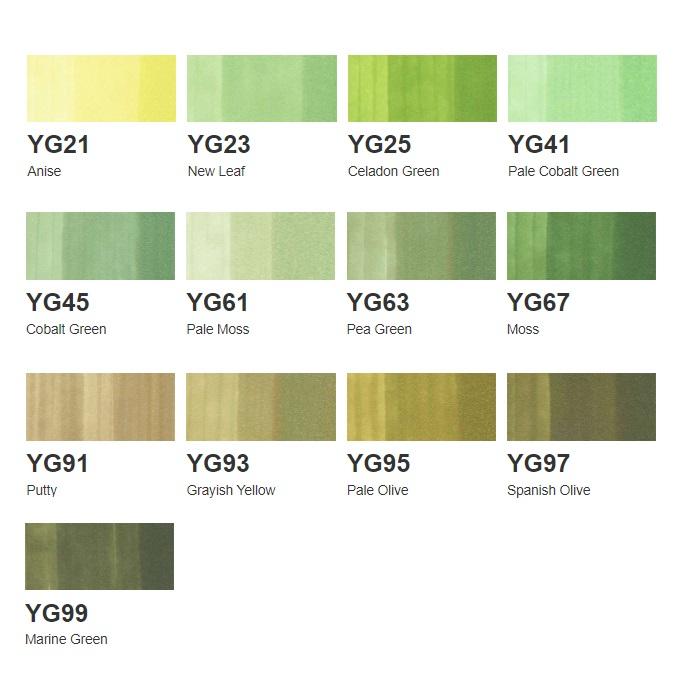 コピックスケッチ 【1本】COPIC YG 単色 Yellow Green (黄緑