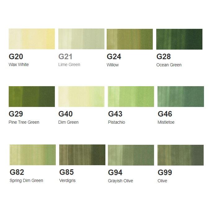 【1本】COPIC コピックスケッチ 単品 G Green (緑) G20 G21 G24 G28 G29 G40 G43 G46 G82 G85 G94 G99 | コピックスケッチ | 13