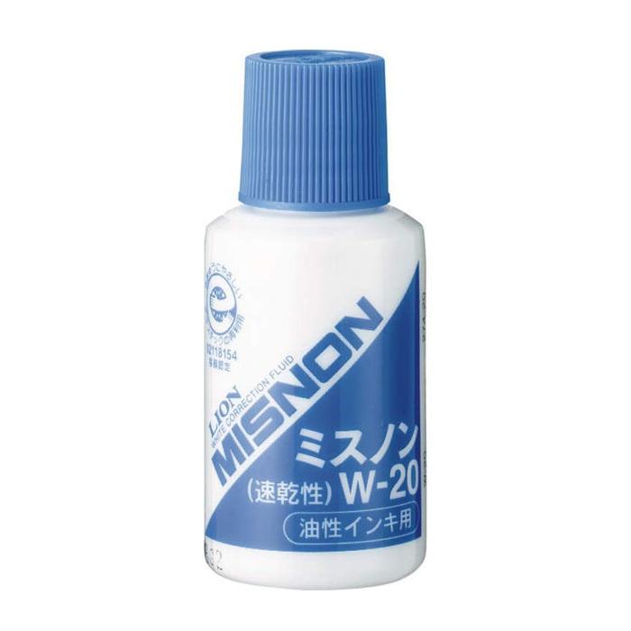 ライオン ミスノン 20ml W-20  ライオン事務器 ミスノン（修正液）油性インク用 ハケタイプ | ブランド登録なし