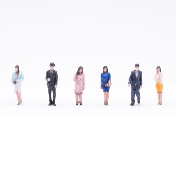 takeda 3Dフルカラー出カフィギュア 28体セット ビジネス編 1/150 タケダ（takeda） ジオラマ人形 1/150 28体入り ビジネス編 3D