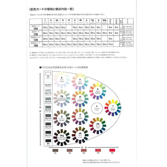 199b 新配色カード 50534 色彩検定 PCCS 色見本 色彩学 トーン別 色