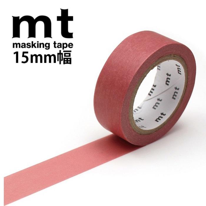 マスキングテープ mt 1P スモーキーピンク サイズ：幅15mm ×長さ7 m　カモ井加工紙 メール便可 無地 | mt