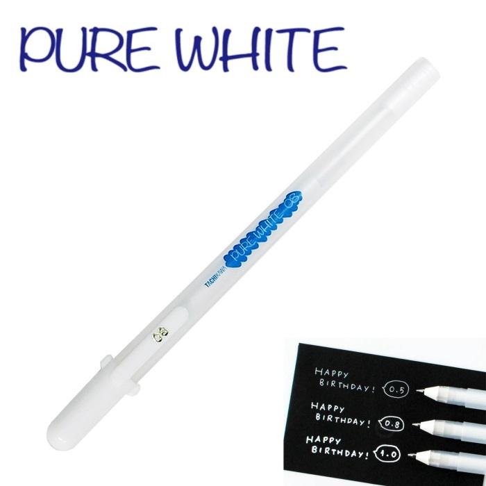 ペン タチカワ 水性ペン ピュアホワイト PURE WHITE 「0.5、0.8、1.0mm