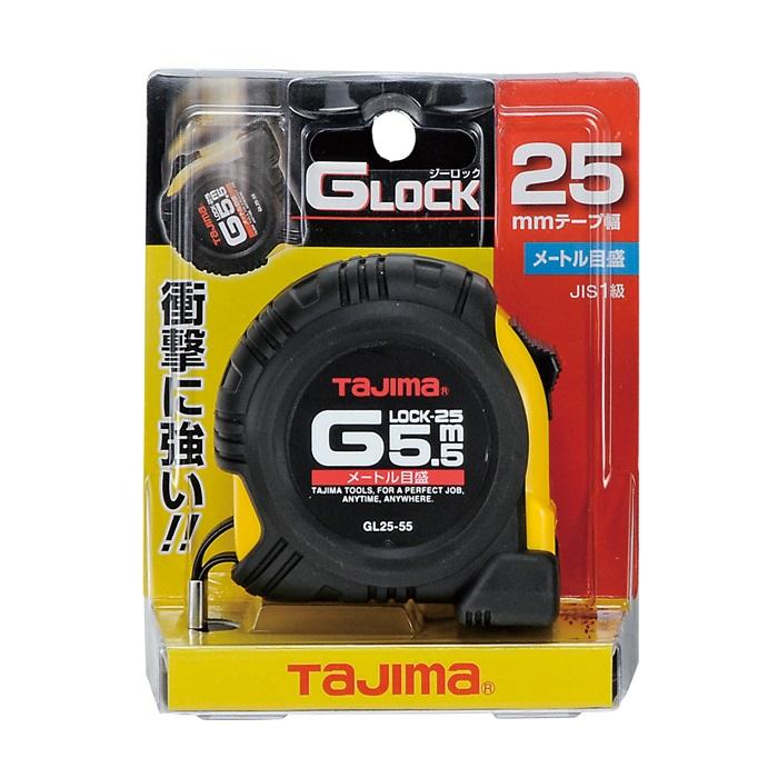 タジマ Tajima スケール Gロック-25 GL25-55BL×4個 Tajima（タジマ） コンベックス Gロック 25mm幅5.5m GL25-55BL