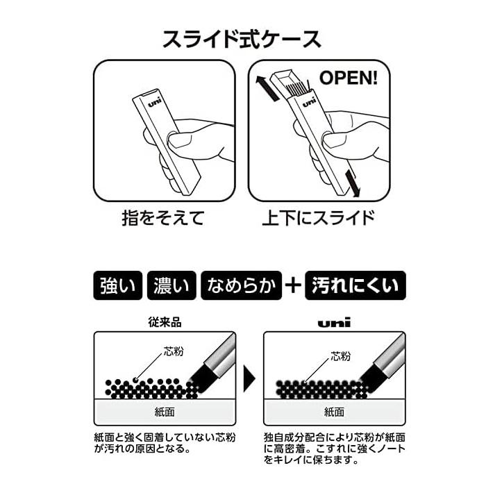 ユニ シャープ替芯 三菱 三菱鉛筆 uni 0.3mm 0.4mm 0.5mm 0.7mm 0.9mm 25本入り レフィル 替芯 汚れにくい | uni（三菱鉛筆） | 02