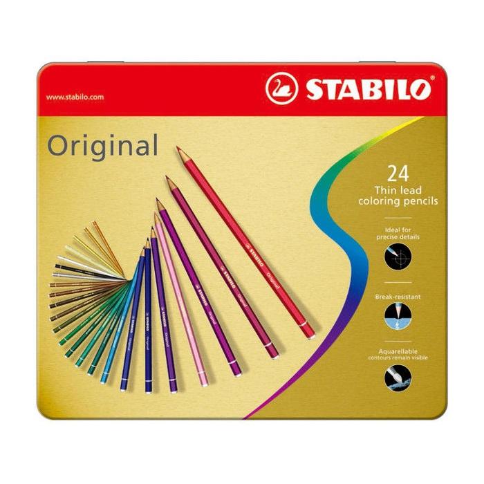 STABILO スタビロ 水彩色鉛筆 オリジナル 24色 8774-6 硬質色鉛筆 硬質