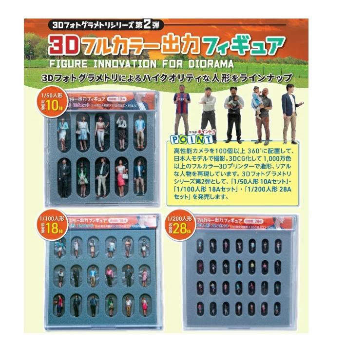 ジオラマ人形 1/200 3Dカラー 28A 28体入り 55-0050  takeda タケダ フィギュア 女性 男性 ジオラマ 模型 ミニチュア 人 人物 人形 ジオラマ人形 | タケダ | 02