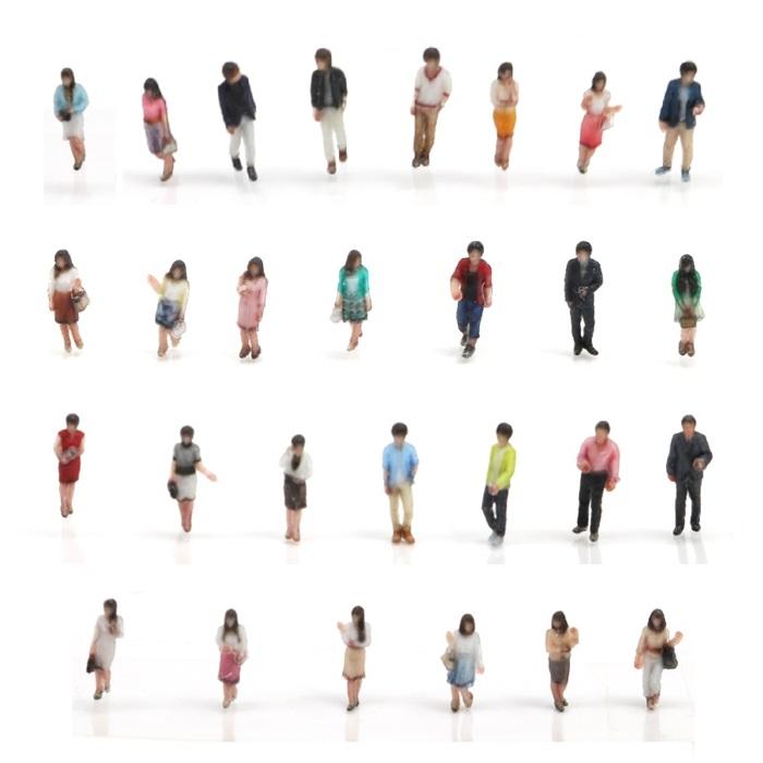 ジオラマ人形 1/200 3Dカラー 28A 28体入り 55-0050  takeda タケダ フィギュア 女性 男性 ジオラマ 模型 ミニチュア 人 人物 人形 ジオラマ人形 | タケダ | 04