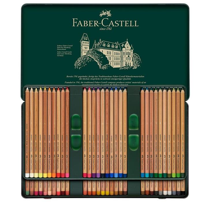 ファーバーカステル ピットパステル鉛筆60色（缶入り）112160 色鉛筆