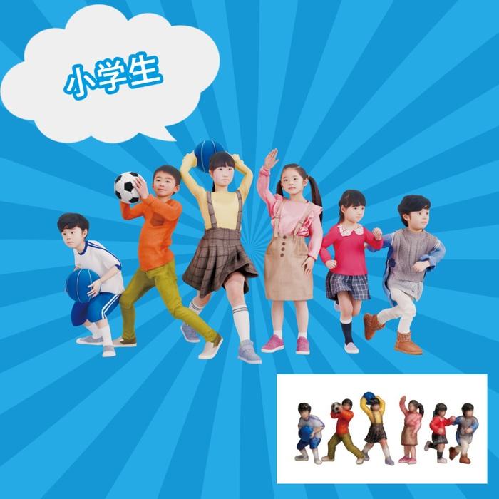 タケダ 3D ジオラマ人形  1/150 6体入り 10種類 フルカラー ビジネス 幼稚園 小学生 介護 ファミリー 花火 警備員 現場作業 リアル 3Dプリント takeda nゲージ | タケダ | 18