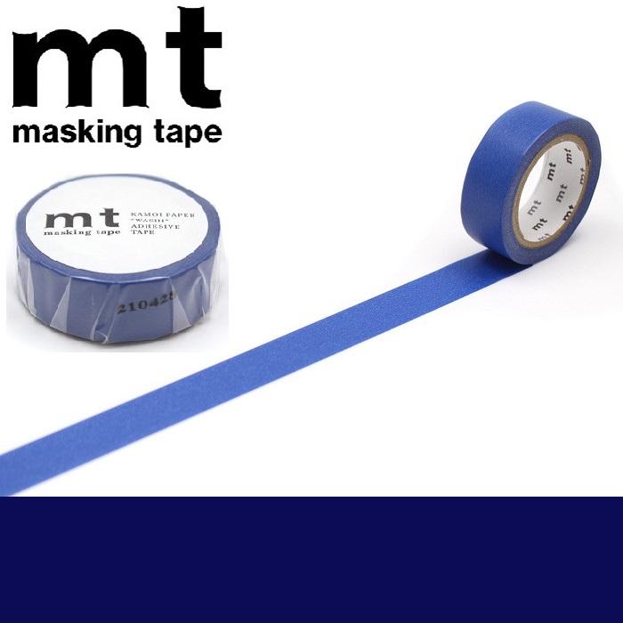 mt カモ井加工紙 1P 瑠璃 マスキングテープ サイズ幅15mm×長さ7m 無地 マステ シンプル カラーマステ カラフル 無地カラー 無地テープ | 