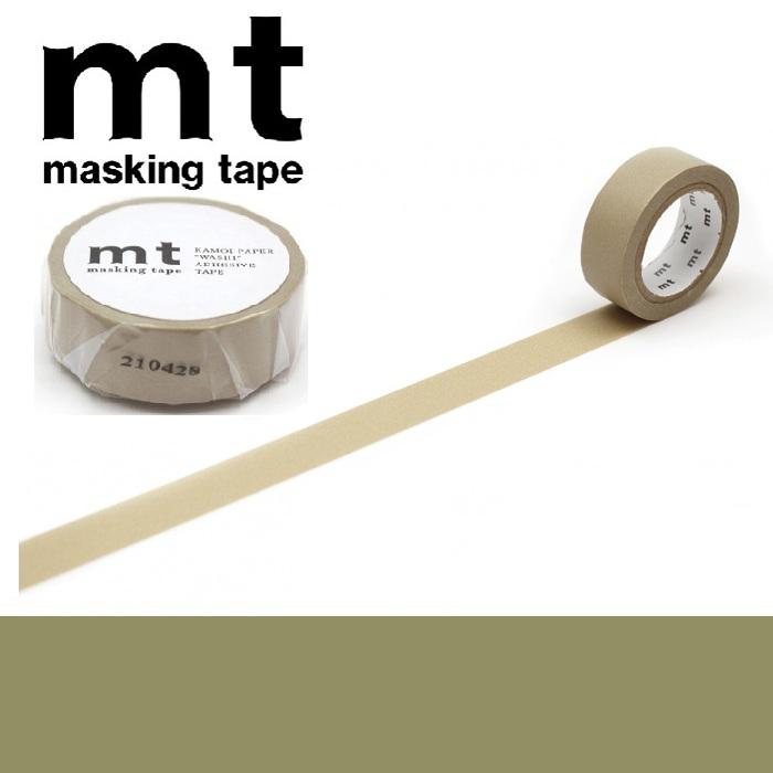 mt カモ井加工紙 1P ベージュ マスキングテープ MT01P200R サイズ幅15mm×長さ7m 無地 マステ シンプル カラーマステ カラフル 無地カラー 無地テープ | mt
