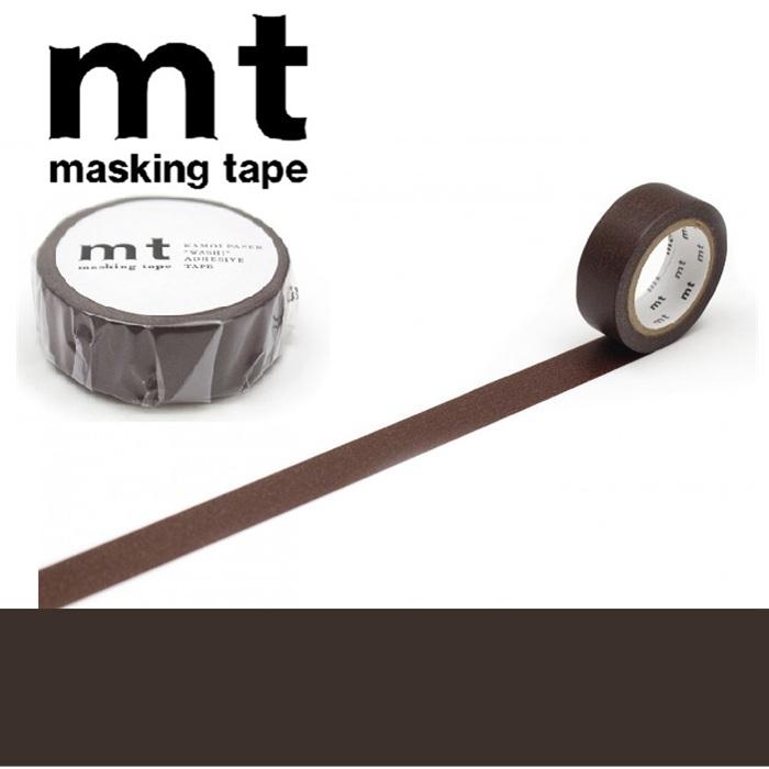 mt カモ井加工紙 1P ココア マスキングテープ MT01P203R サイズ幅15mm×長さ7m 無地 マステ シンプル カラーマステ カラフル 無地カラー 無地テープ 文房具 | mt