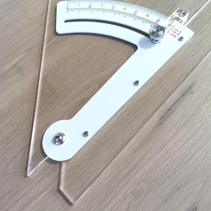 ウチダ UCHIDA 精密勾配定規 特大・30cm 勾配定規 アクリル製 垂辺308