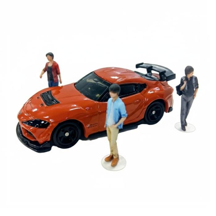 ミニカー 人形 1/64 3人組 3D 1/64スケール フィギュア ジオラマ 3Dプリント フルカラー 人 3体セット takeda タケダ カーモデル ミニカー用 人物 | ブランド登録なし | 14