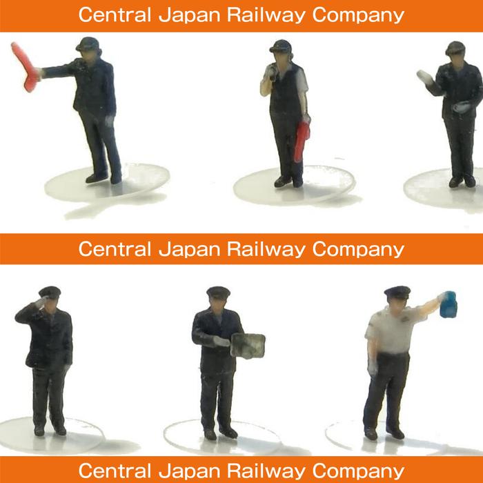 takeda JR東海駅員 3D ジオラマ人形 1/150 男女ペアセット 6体セット 55-1000 タケダ 鉄道模型 Nゲージ ジオラマ フィギュア 駅員 JR東海 3Dスキャン 3Dプリント | タケダ | 06