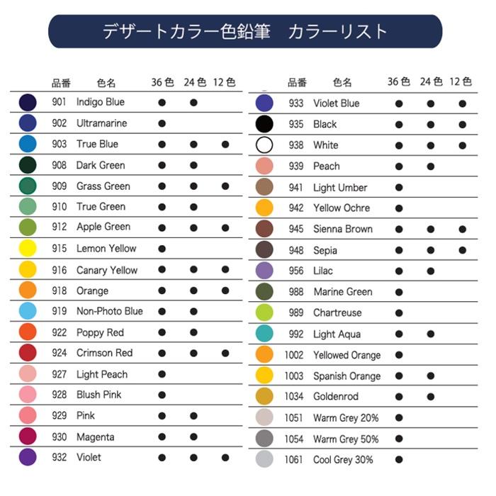 DesArt COLOR デザートカラー 36色セット DA36 色鉛筆 ソフト芯 色鉛筆