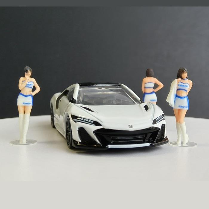 takeda タケダ 3D フィギュア 1/64 3体セット 人形 レースアンバサダー ミニカー用 高精細3Dプリント ミニチュア モデル Race Ambassador ジオラマ |  | 18