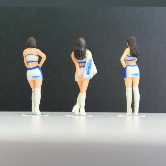 takeda タケダ 3D フィギュア 1/64 3体セット 人形 レースアンバサダー ミニカー用 高精細3Dプリント ミニチュア モデル Race Ambassador ジオラマ |  | 17