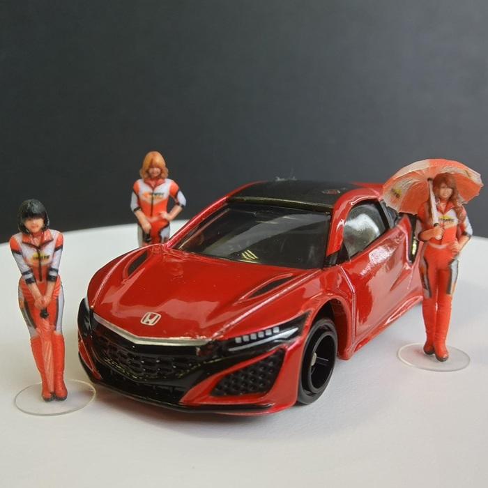takeda タケダ 3D フィギュア 1/64 3体セット 人形 レースアンバサダー ミニカー用 高精細3Dプリント ミニチュア モデル Race Ambassador ジオラマ |  | 08