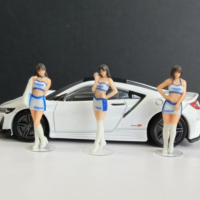 takeda タケダ 3D フィギュア 1/64 3体セット 人形 レースアンバサダー ミニカー用 高精細3Dプリント ミニチュア モデル Race Ambassador ジオラマ |  | 14