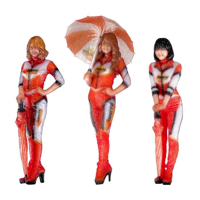 takeda タケダ 3D フィギュア 1/64 3体セット 人形 レースアンバサダー ミニカー用 高精細3Dプリント ミニチュア モデル Race Ambassador ジオラマ |  | 19