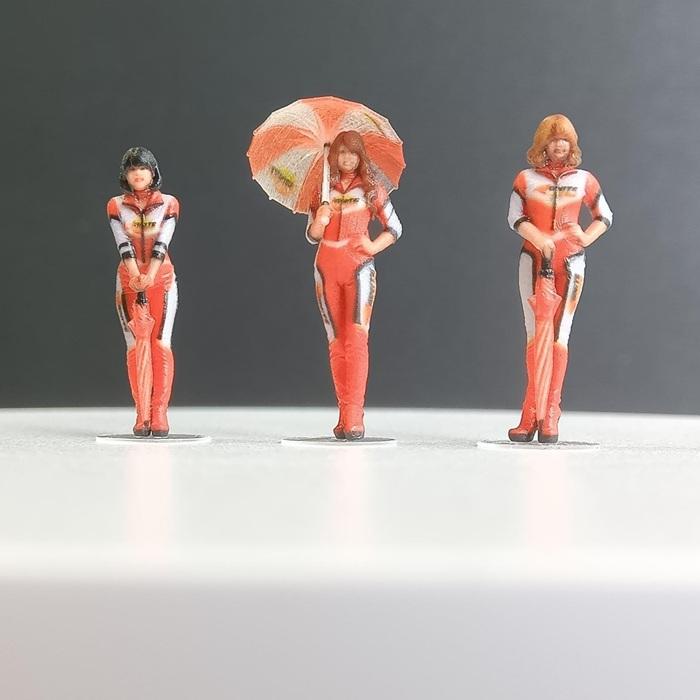 takeda タケダ 3D フィギュア 1/64 3体セット 人形 レースアンバサダー ミニカー用 高精細3Dプリント ミニチュア モデル Race Ambassador ジオラマ |  | 04