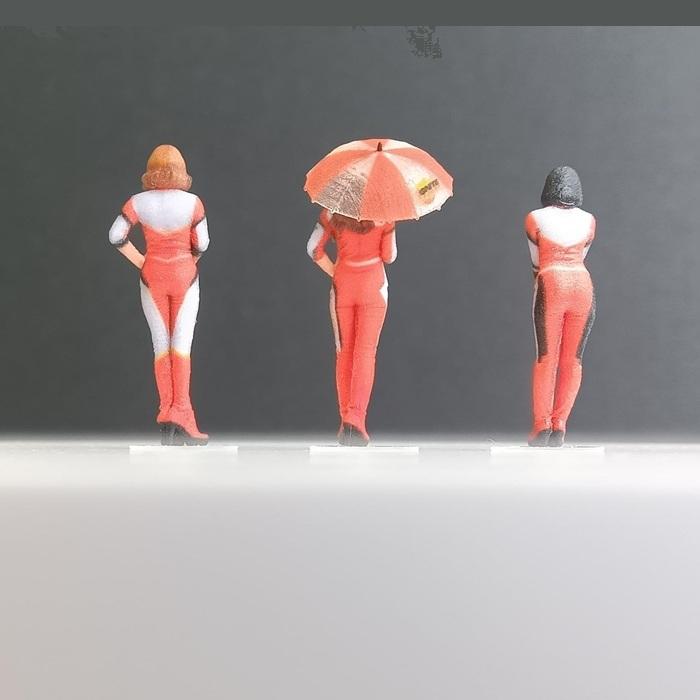 takeda タケダ 3D フィギュア 1/64 3体セット 人形 レースアンバサダー ミニカー用 高精細3Dプリント ミニチュア モデル Race Ambassador ジオラマ |  | 05