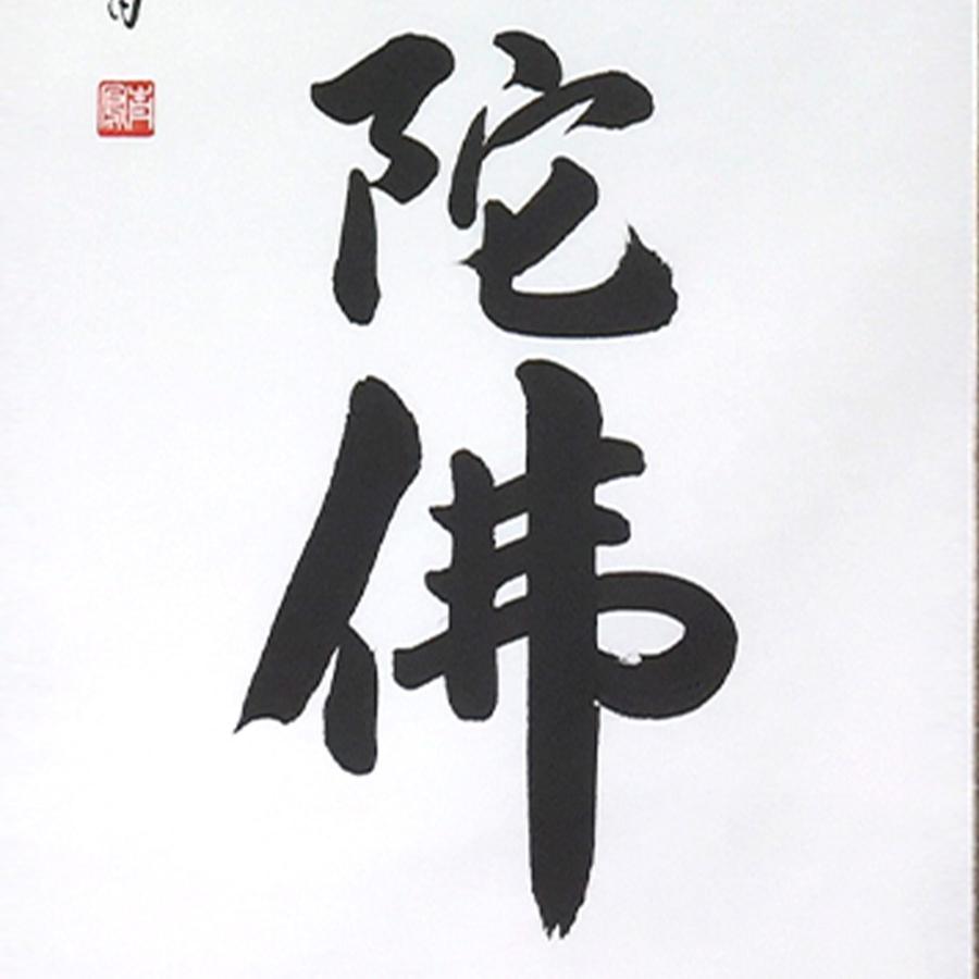 掛け軸 掛軸 「六字名号」 青鳳 尺五立 サイズ：54.5×184cm 桐箱付