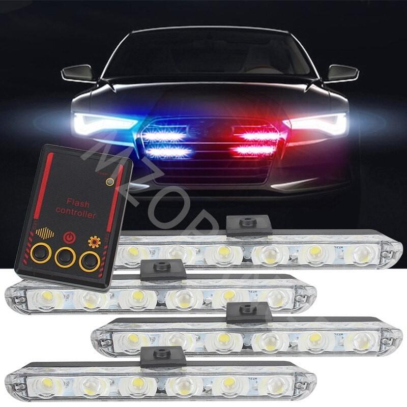 ストロボライト パトライト 4x6 led FSO ストロボ 点滅 警察 ライト 消防士 ウインカー 車トラック 緊急 救急車 ライト｜sozu-store