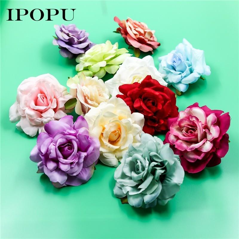 造花 インテリア 50本 10cm フラワー アレンジメント 結婚式 ブーケ アレンジ 装飾 DIY 花 花輪 シルク パーティー デザイン