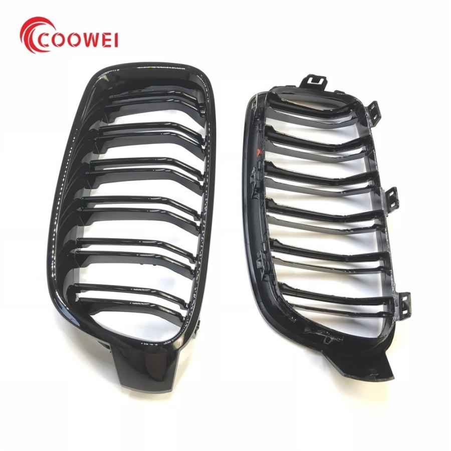 スタイル光沢 黒グリル 1セット ABS クローム M3 f30 bmw 3 シリーズ F30 F31 2012