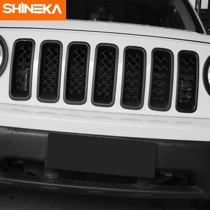 フロントグリル ジープパトリオット 2011 + ABS 車フロント グリル装飾カバー ステッカージープ パトリオット車 アクセサリー