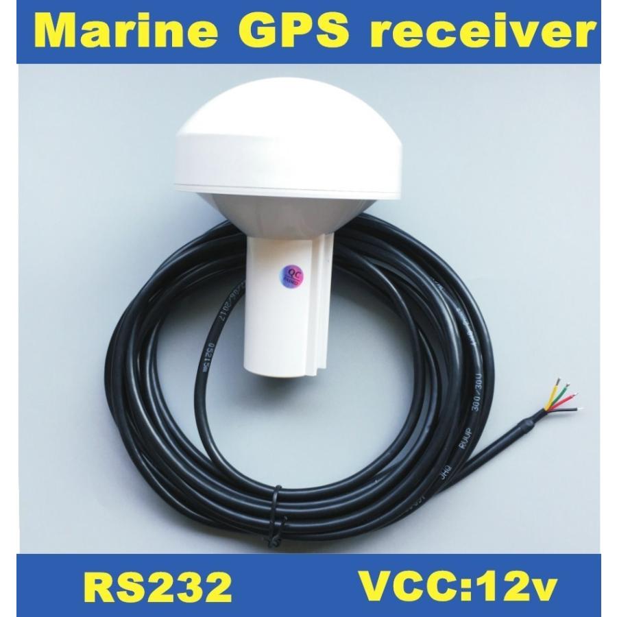 ボート海洋GPS受信機 アンテナ モジュール付き 航海計器 12V GPS受信機 RS232 RS-232 きのこ形ケース 4800ボーレート GN2000R｜sozu-store