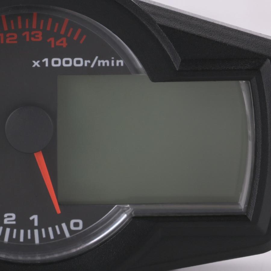 バイク マルチメーター 12V LCDデジタルマルチメーター スピード タコメーター 走行距離計 14000rpmスケール｜sozu-store｜04