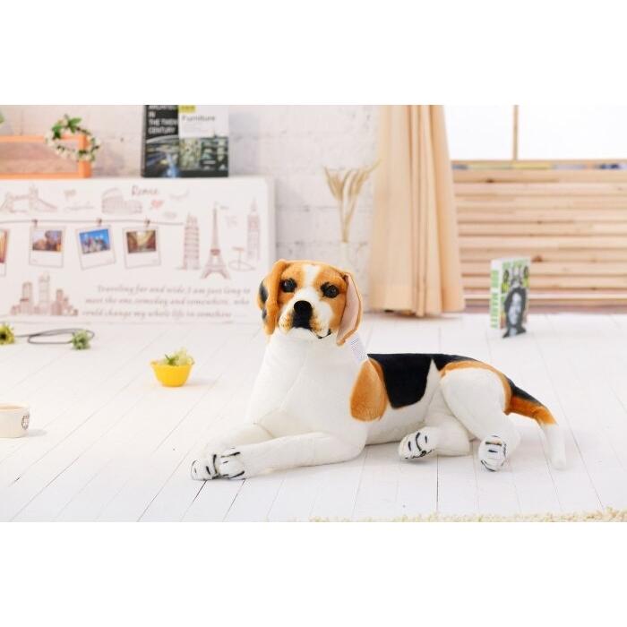 S 252 大きいサイズ リアルで可愛い ビーグル犬 ぬいぐるみ おもちゃ 頭 尻尾まで 安心の定価販売
