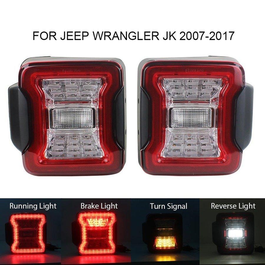 LED テールランプ DRL ジープラングラー jk 2007-2017 リバース