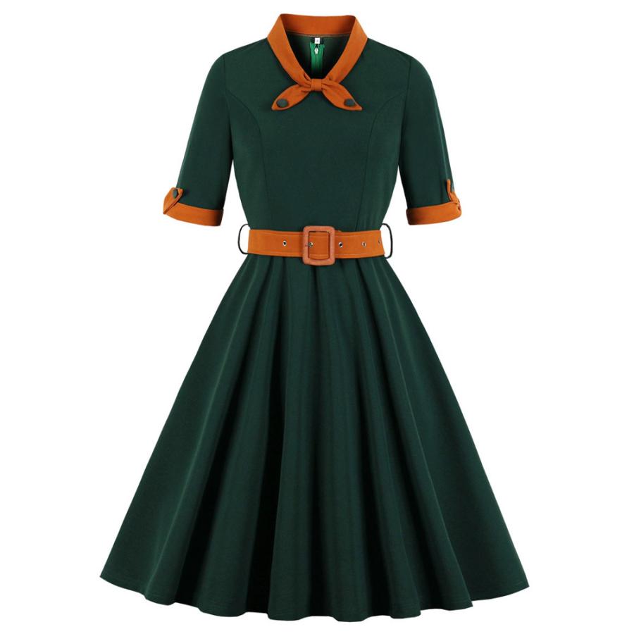 ワンピース レディース 半袖 ベルト 60年代 レトロ ドレス ヴィンテージ Un M Sozuヤフーショップ 通販 Yahoo ショッピング