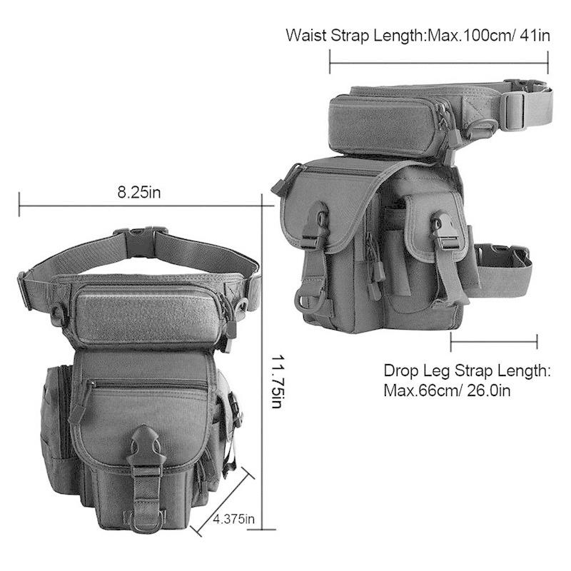 ウエストバッグ アウトドア 防水 屋外 タクティカルドロップ レッバッグ ユーティリティ ポーチ 調節可能 狩猟 ハイキング 釣り メンズ｜sozu-store｜05