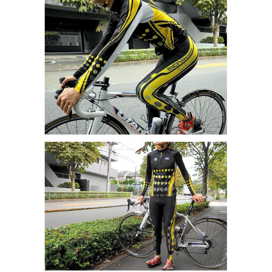 S＞＜M＞mcn 3クロス・サイクルジャージ（ロングスリーブ）&パッド付き 