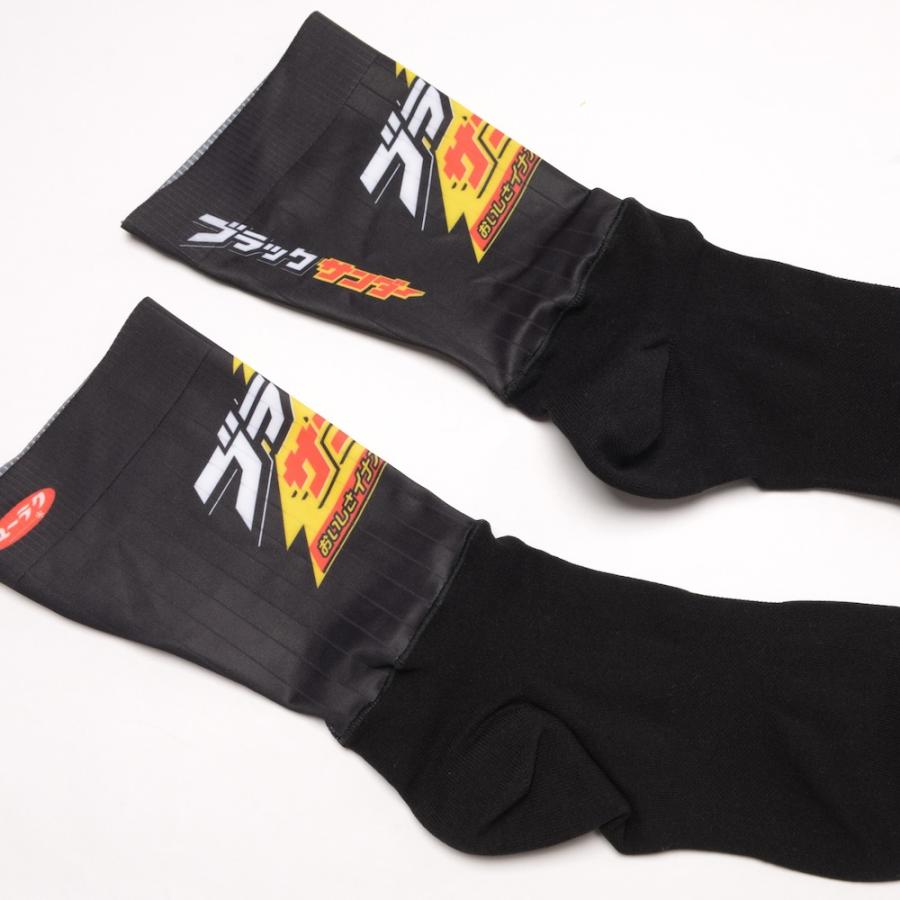 ブラックサンダー」サイクリングソックス、エアロソックス、靴下