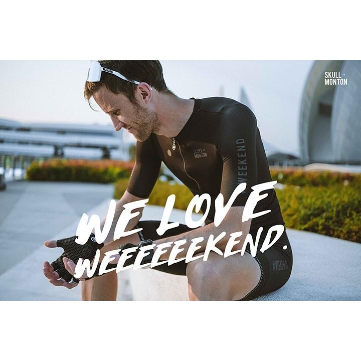 Monton［モントン］半袖サイクルジャージ［自転車用/メンズ］WEEKEND Black 男性用の画像