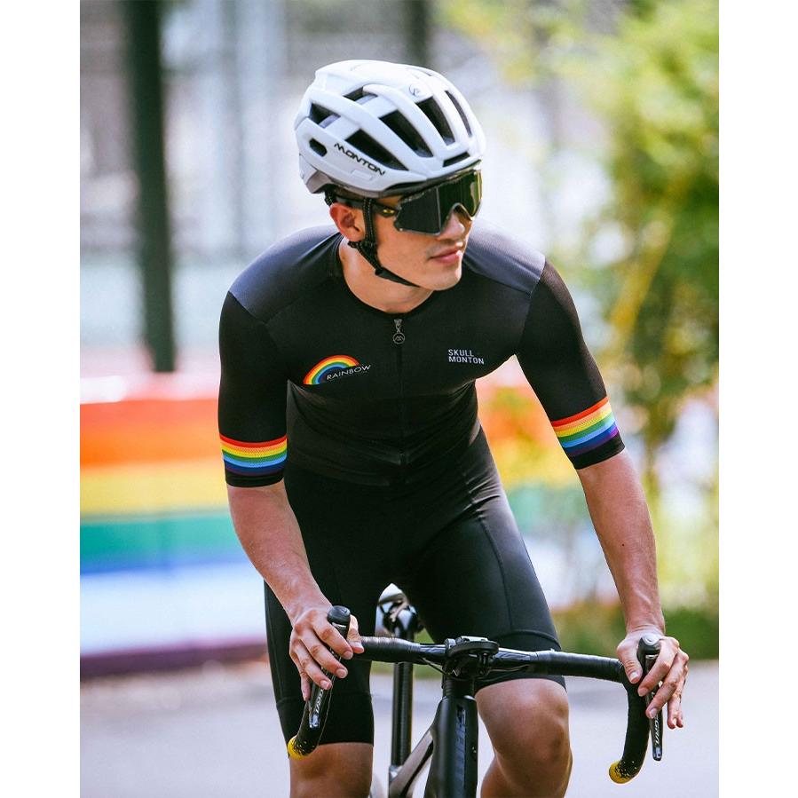 Monton［モントン］半袖サイクルジャージ［自転車用/メンズ］RAINBOW 男性用の画像