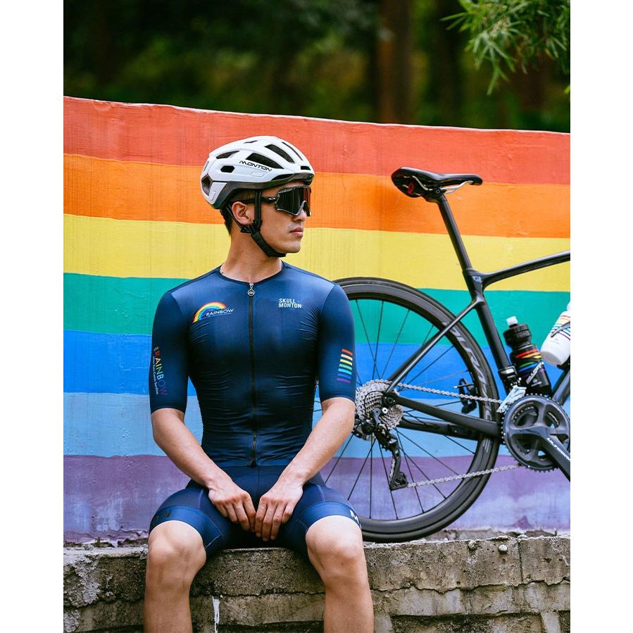 Monton［モントン］半袖サイクルジャージ［自転車用/メンズ］RAINBOW 男性用の画像
