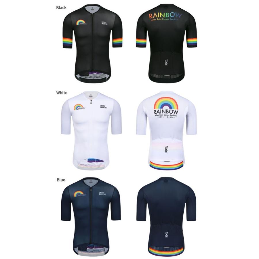 Monton［モントン］半袖サイクルジャージ［自転車用/メンズ］RAINBOW 男性用の画像