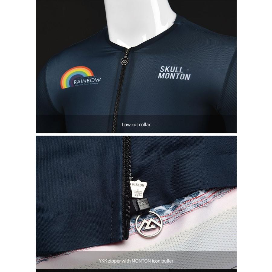 Monton［モントン］半袖サイクルジャージ［自転車用/メンズ］RAINBOW 男性用の画像