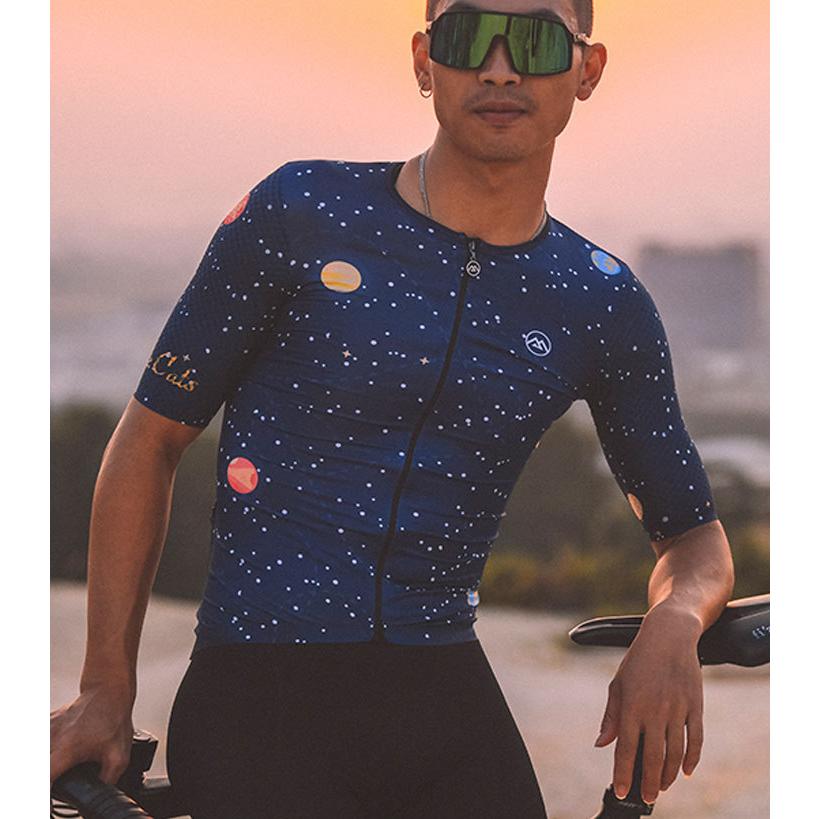 Monton［モントン］男性半袖サイクルジャージ［自転車用/メンズ］LIFESTYLE SpaceCat 宇宙猫キャット　ショートスリーブ